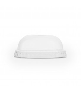COUVERCLE DOME AVEC TROU POUR PAILLE PLA 76MM POUR GOBELET FIN COMPOSTABLE VEGWARE