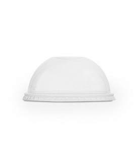 COUVERCLE DOME AVEC TROU POUR PAILLE 96MM PLA POUR GOBELET STANDARD COMPOSTABLE