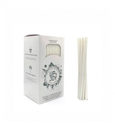 Pailles en papier blanches écologiques biodégradable