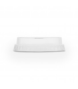 COUVERCLE PLAT AVEC TROU POUR PAILLE PLA 76MM POUR GOBELET FIN COMPOSTABLE VEGWARE