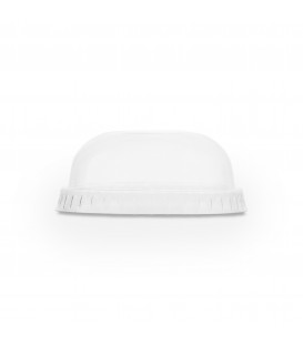 COUVERCLE DOME SANS TROU PLA 76MM POUR GOBELET FIN COMPOSTABLE VEGWARE