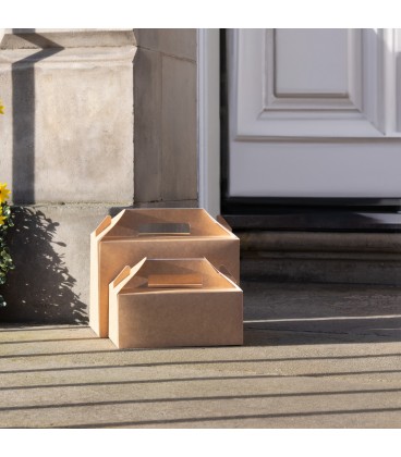 BOITE DE TRANSPORT GRANDE TAILLE 26.5 X 18 X 12 CM COMPOSTABLE VEGWARE