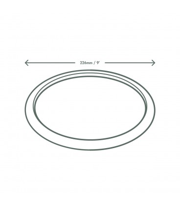 ASSIETTE EN FIBRE MOULEE NATURELLE 9IN - 225 ML