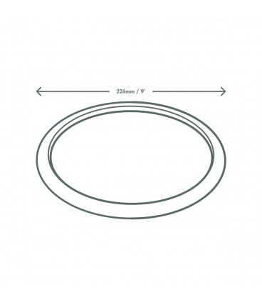 ASSIETTE EN FIBRE MOULEE NATURELLE 9IN - 225 ML