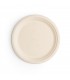Assiette en fibre moulée naturelle 9IN - 225 ML - 500 unités