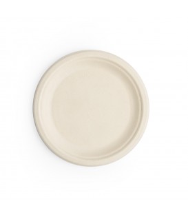 Assiette en fibre moulée naturelle 175 mm - 500 unités