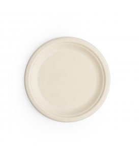 Assiette en fibre moulée naturelle 7in - 175 mm