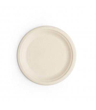 Assiette en fibre moulée naturelle 7in - 175 mm