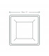 Assiette carrée en pulpe 21cm - 500 assiettes