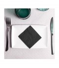 SERVIETTE DE TABLE EN PAPIER NOIR 20 x 20 CM MAPELOR
