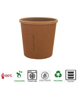 Bol à soupe en kraft 480ml