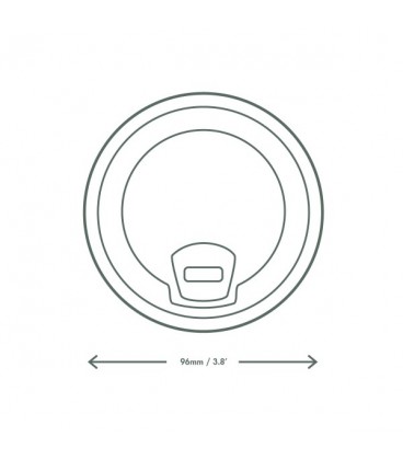 COUVERCLE A BEC PLA 96MM COMPOSTABLE ecologique