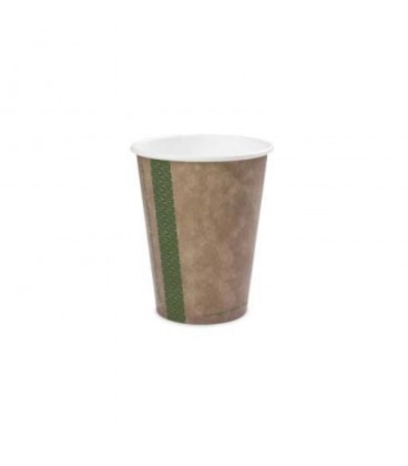 GOBELET KRAFT BRUN 22.5CL POUR BOISSONS CHAUDES COMPOSTABLE VEGWARE EU