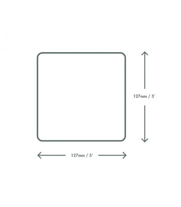 Support carré kraft brun 12,5 x 12,5cm