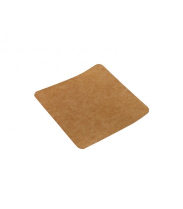 Support carré kraft brun 12,5 x 12,5cm
