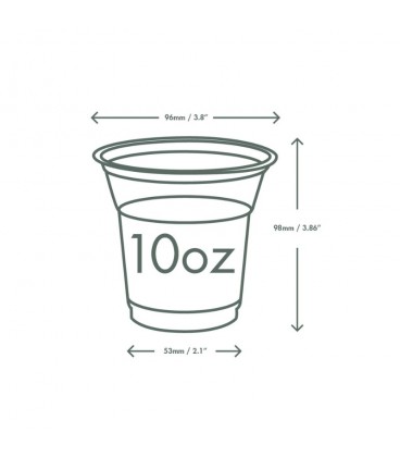 Contenant en PLA 200 ml uni CE diam 96 mm - 1000 gobelets
