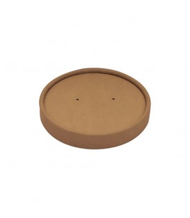 COUVERCLE KRAFT PLA DIAM. 97MM POUR BOL A SOUPE KRAFT 480ML BIOBRIGHT