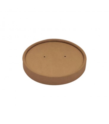 COUVERCLE KRAFT PLA DIAM. 97MM POUR BOL A SOUPE KRAFT 480ML BIOBRIGHT