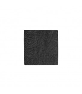 Serviette de table en papier noir 20x20cm