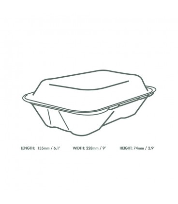 Boîte à emporter 23X15 cm - 200 unités