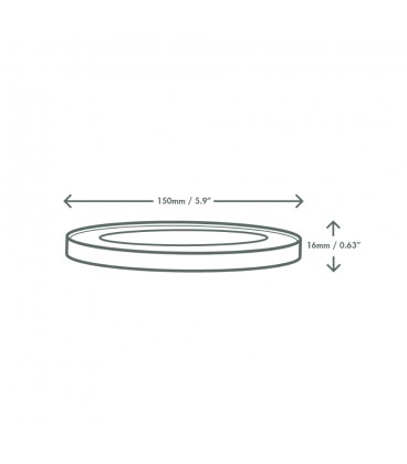 Couvercle rond kraft avec fenêtre - 300 couvercles