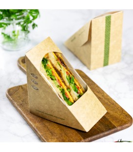 Boîte à sandwich triangulaire kraft