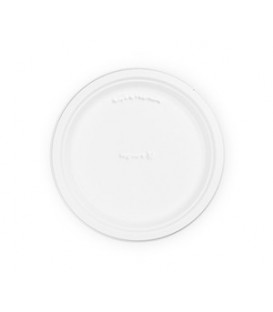 ASSIETTE RONDE EN BAGASSE 25 CM - 500 ASSIETTES