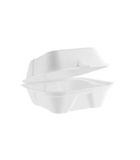 Boîte à burger 15cm en bagasse - 500 boîtes