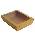 Boîte à salade avec fenêtre 1000ml en kraft - 300 boîtes