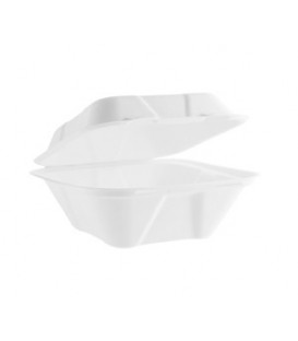 Boîte à burger 18cm en bagasse - 500 boîtes