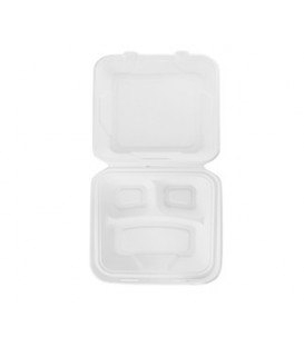 BOÎTE REPAS DE 3 COMPARTIMENTS 23 CM - 200 BOÎTES