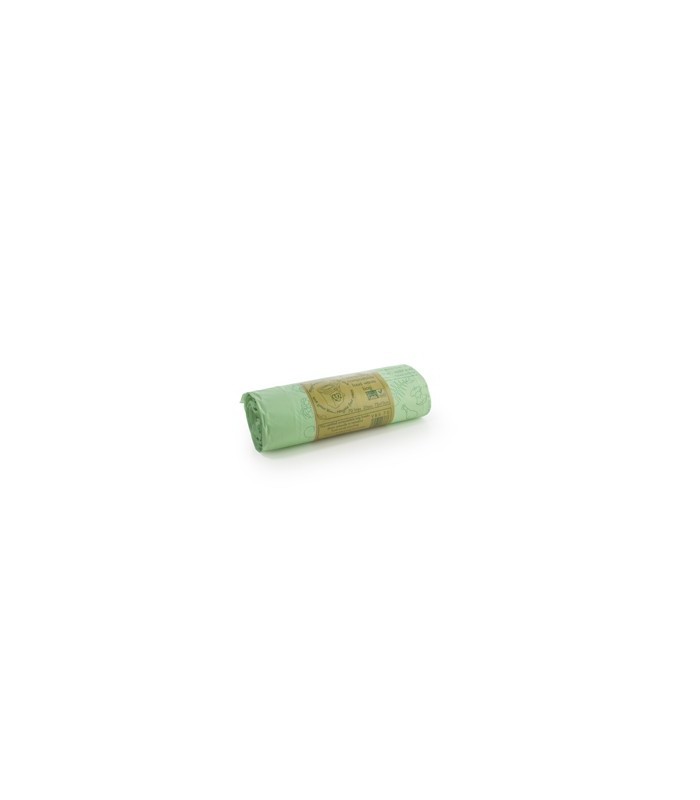 Rouleaux de sacs poubelles verts de 70 litres 100 base de plantes