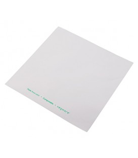 Sachet à sandwich en PLA transparent / blanc - 26 x 26 cm - 1000 sachets