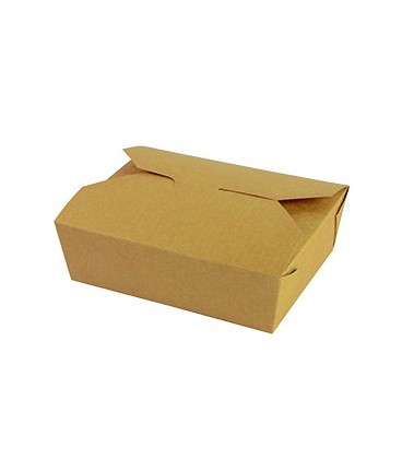 BOITE ALIMENTAIRE KRAFT N°5 COMPOSTABLE - vaisselle jetable compostable pour professionnel de la vente à emporter