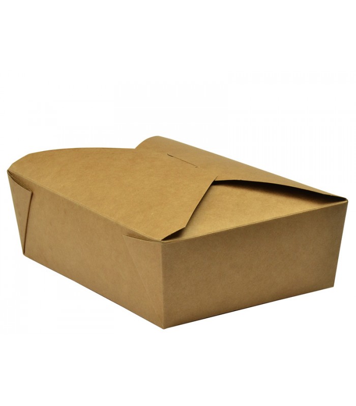 MB Pack - 450 boîtes alimentaires en carton brun - 80 ml - jetable Pas Cher