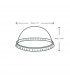 COUVERCLE DOME PLA POUR RECIPIENT DE 175 à 275 ml COMPOSTABLE